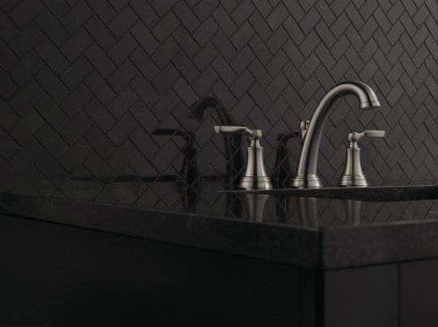 Faucet from Delta's Woodhurst bath collection